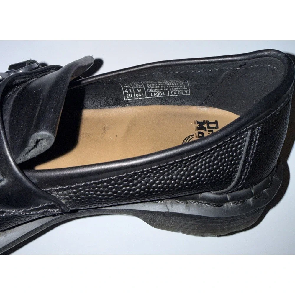 Dr Martens Adrian Snaffle Loafers Shoes Mens Size 8 Black Leather Tassel CLEAN